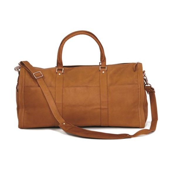 Tan or Black (choose color) Convertible Travel Leather Duffle Bag - Picture 1 of 4